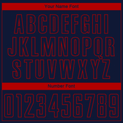 Custom Navy Red Sublimation Soccer Uniform Jersey