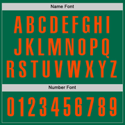 Custom Kelly Green Orange Performance Golf Polo Shirt