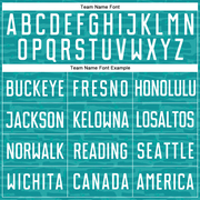 Custom Teal White Sublimation Soccer Uniform Jersey