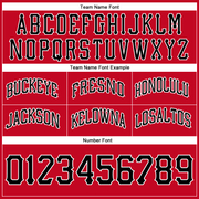 Custom Red Black-White Authentic Throwback Basketball Shorts