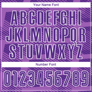 Custom Purple Medium Purple-White Line Sublimation Soccer Uniform Jersey