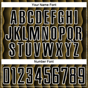 Custom Black Old Gold-White Geometric Shape Sublimation Soccer Uniform Jersey