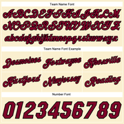 Custom Cream Black Pinstripe Maroon-Black Authentic Basketball Shorts