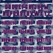 Custom Navy Silver-Pink Line Sublimation Soccer Uniform Jersey