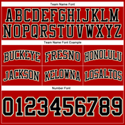 Custom Red Black-Old Gold Authentic Throwback Basketball Shorts