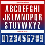 Custom Red White-Royal Sublimation Long Sleeve Fade Fashion Soccer Uniform Jersey