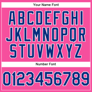 Custom Pink Royal-White Performance Vapor Golf Polo Shirt