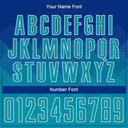 Custom Royal Teal-White Sublimation Soccer Uniform Jersey