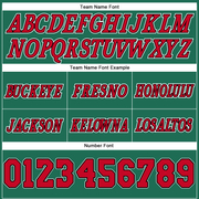 Custom Kelly Green Red-Black Authentic Throwback Basketball Shorts