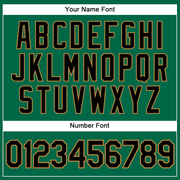 Custom Kelly Green Black-Old Gold Performance Vapor Golf Polo Shirt