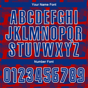 Custom Red Royal-White Line Sublimation Soccer Uniform Jersey