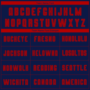 Custom Navy Red Sublimation Soccer Uniform Jersey