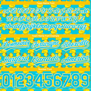 Custom Lakes Blue Yellow-White 3D Pattern Duck Authentic Basketball Shorts