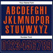 Custom Navy Navy-Orange Performance Vapor Golf Polo Shirt