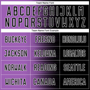 Custom Black Medium Purple-White Gradient Line Sublimation Soccer Uniform Jersey