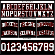 Custom Black White-Red Authentic Throwback Basketball Shorts