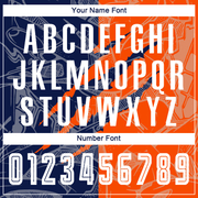 Custom Graffiti Pattern Navy-Orange Scratch Sublimation Soccer Uniform Jersey
