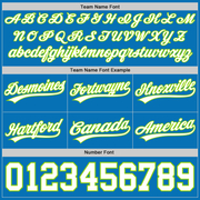 Custom Blue White-Neon Green Authentic Throwback Basketball Shorts