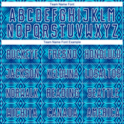 Custom Royal Lakes Blue-White Geometric Shapes Sublimation Soccer Uniform Jersey