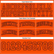 Custom Orange Orange-Black Authentic Throwback Basketball Shorts