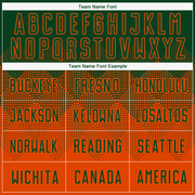 Custom Orange Green Sublimation Soccer Uniform Jersey