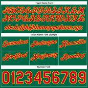 Custom Cream Red-Kelly Green Authentic Throwback Split Fashion Basketball Shorts