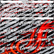 Custom Gray Black-Red 3D Bowling Line Performance Polo Shirt