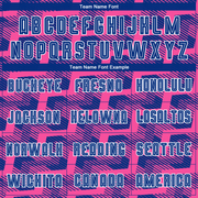 Custom Royal Pink-White Line Sublimation Soccer Uniform Jersey