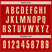 Custom Red Cream Performance Golf Polo Shirt