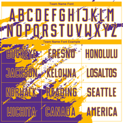 Custom White Purple-Gold Abstract Fragment Art Splash Sublimation Soccer Uniform Jersey