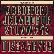 Custom Crimson Black-Cream Sublimation Soccer Uniform Jersey