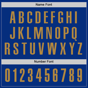 Custom Royal Old Gold Performance Golf Polo Shirt