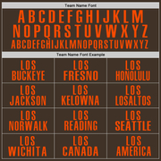 Custom Brown Orange Performance Golf Polo Shirt