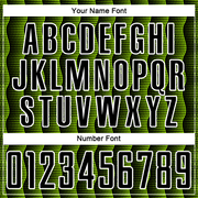 Custom Black Neon Green-White Geometric Shape Sublimation Soccer Uniform Jersey