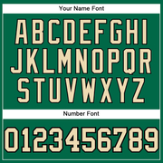 Custom Kelly Green City Cream-Black Performance Vapor Golf Polo Shirt