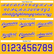 Custom Gold Purple-White Authentic Throwback Basketball Shorts