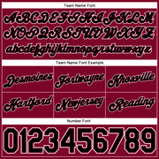 Custom Maroon White Pinstripe Black-White Authentic Basketball Shorts