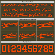 Custom Olive Orange-Black Authentic Throwback Salute To Service Basketball Shorts