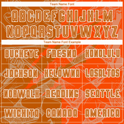 Custom Graffiti Pattern Texas Orange-Orange Scratch Sublimation Soccer Uniform Jersey