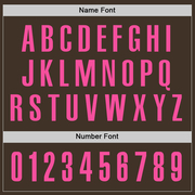 Custom Brown Pink Performance Golf Polo Shirt