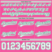 Custom Pink White-Kelly Green Authentic Basketball Shorts