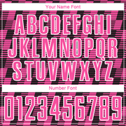 Custom Black Pink-White Line Sublimation Soccer Uniform Jersey