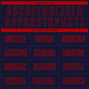 Custom Navy Red Sublimation Soccer Uniform Jersey