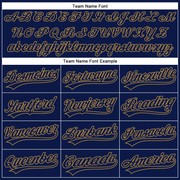 Custom Navy Navy-Old Gold Performance Vapor Golf Polo Shirt