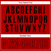 Custom Red Red-Black Performance Vapor Golf Polo Shirt