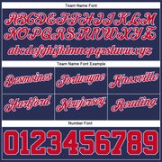 Custom Navy Red-Royal Authentic Throwback Basketball Shorts