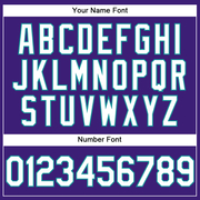 Custom Purple White-Teal Performance Vapor Golf Polo Shirt