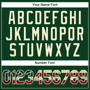 Custom Green Vintage USA Flag-Cream Performance Vapor Golf Polo Shirt