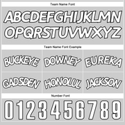 Custom Gray White-Black Authentic Throwback Basketball Shorts