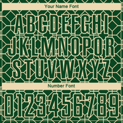 Custom Green City Cream Geometric Shapes Sublimation Soccer Uniform Jersey